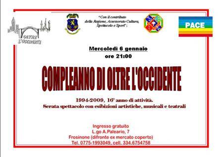16esimo compleanno di Oltre L'Occidente
